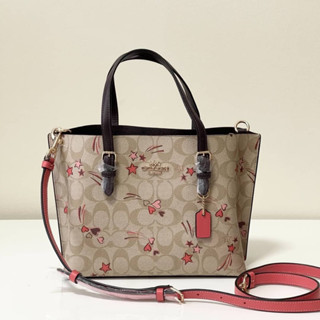 Coach แท้100% Mollie Tote 25  With Strawberry Print