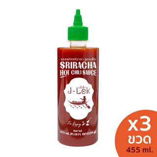 J-Lek (เจ๊เล็ก) ซอสพริกศรีราชา สูตรเผ็ด 520กรัม. แพ็ค 3 ขวด