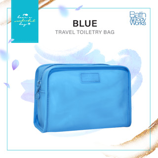 🇺🇸USA LABEL : Blue Travel Toiletry Bag กระเป๋าใส่ของสีฟ้า สดใส จากแบรนด์ BBW นำเข้าจากอเมริกา ขนาด 18x13x10 ซม