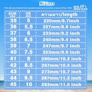 รองเท้าชายหาดและรองเท้ากีฬาทางน้ำสามารถสวมใส่ได้ทั้งชายและหญิงที่มีขนาดรองเท้า 35-45