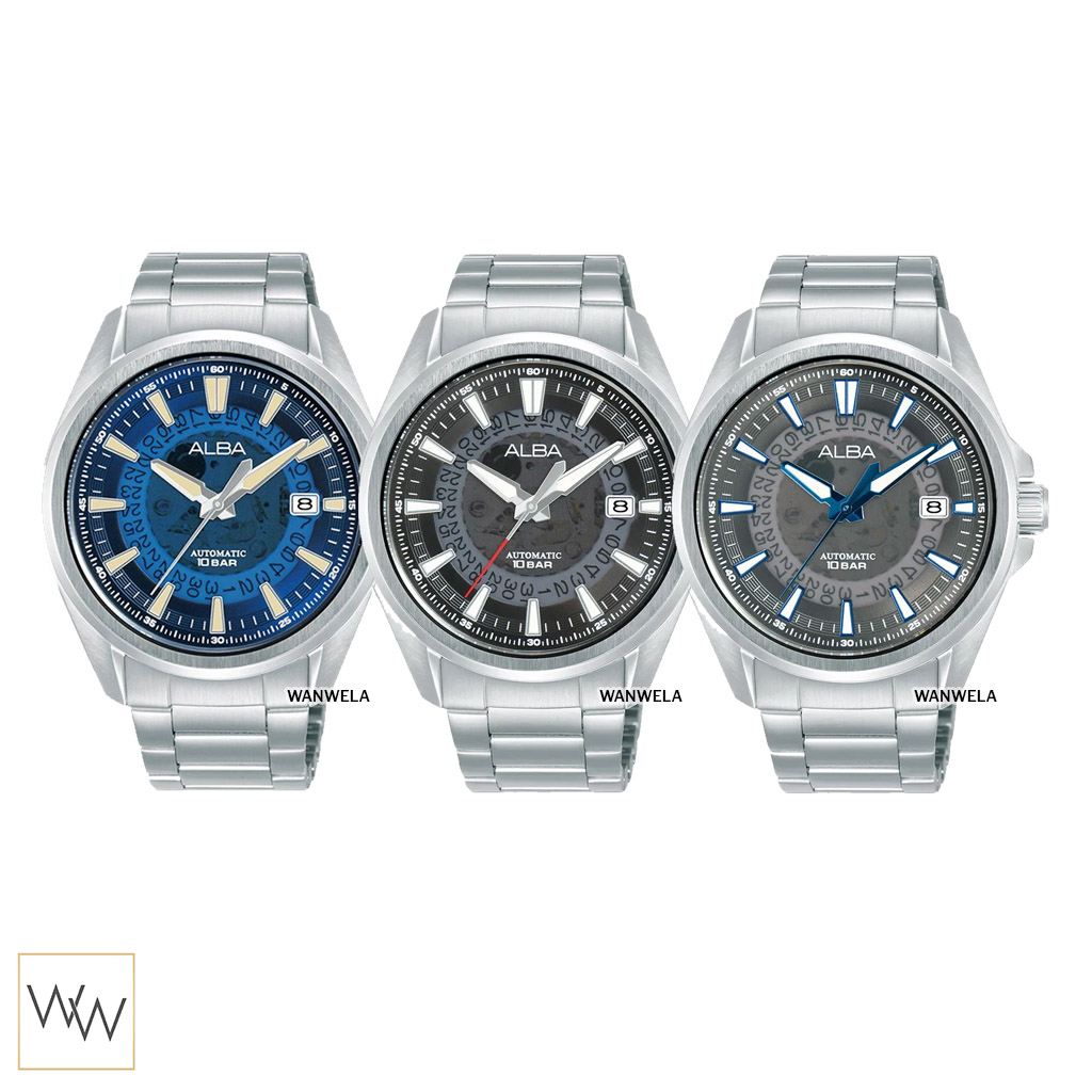 ของแท้ นาฬิกาข้อมือ ผู้ชาย ALBA  Skeleton Automatic