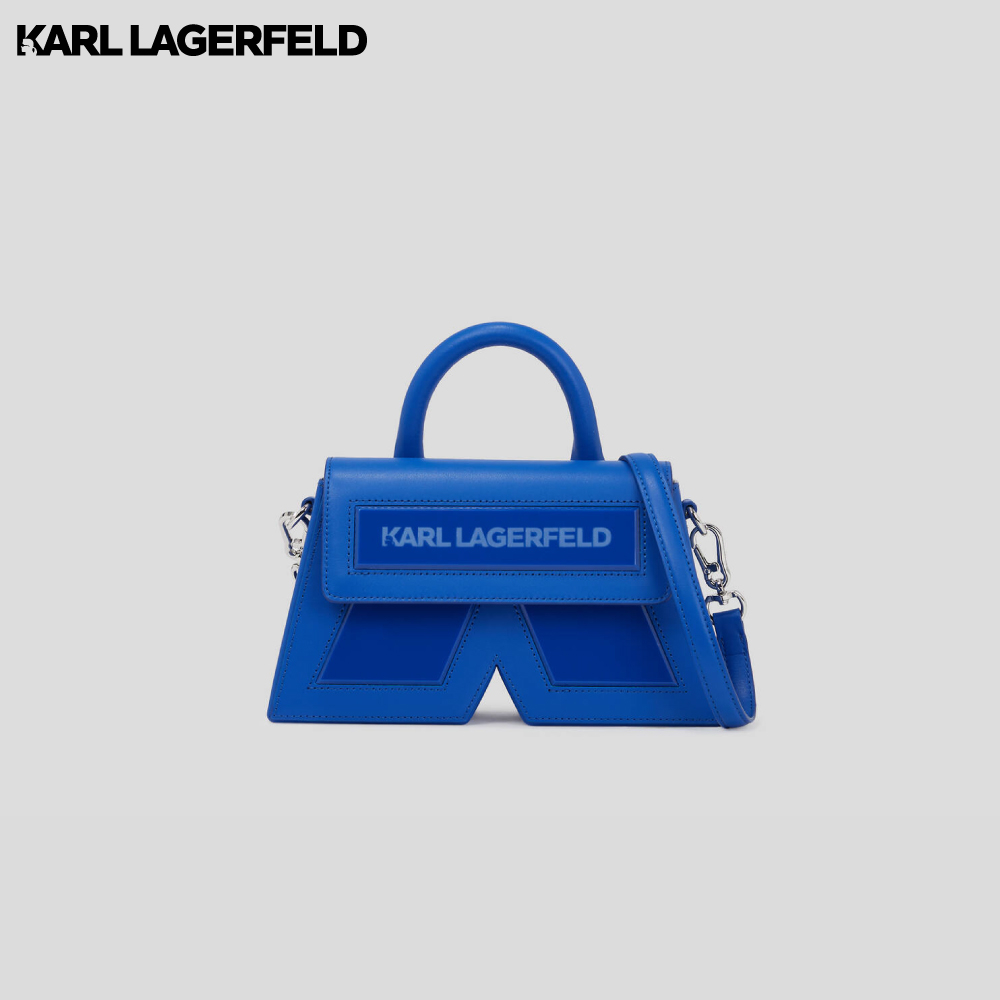 KARL LAGERFELD - IKON K SMALL LEATHER CROSSBODY BAG 235W3043 กระเป๋าสะพายข้าง ROYAL BLUE