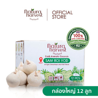 ** จัดส่งฟรี **มะพร้าวสด มะพร้าวน้ำหอม น้ำมะพร้าว Natura Harvest น้ำมะพร้าวน้ำหอม 1กล่องๆละ 12 ลูก