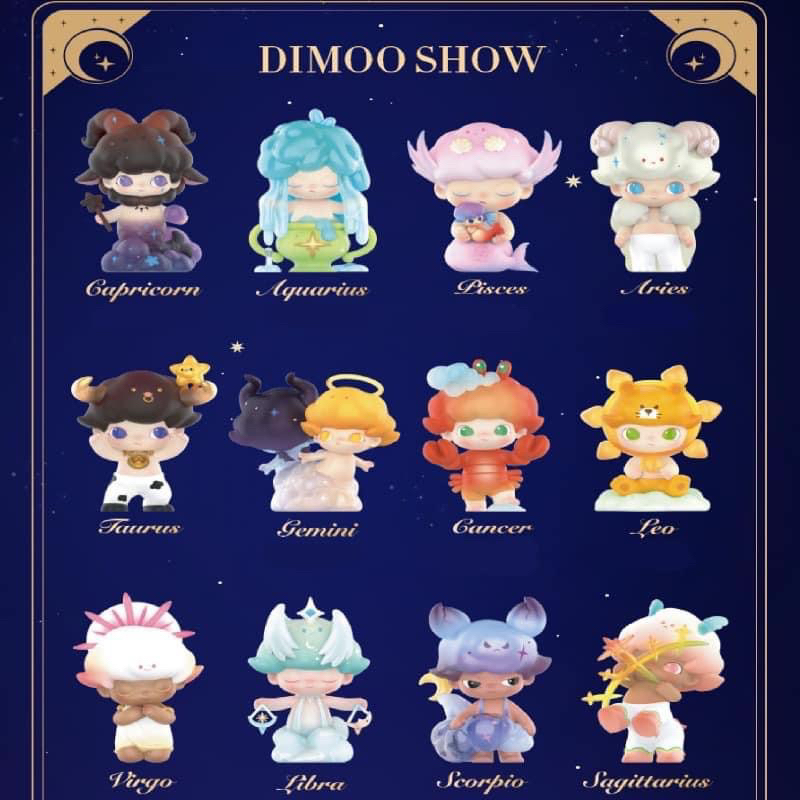 Dimoo Zodiac Series จาก Popmart ยกกล่อง 12 ตัว ของใหม่ ของแท้ ไม่เปิด มือ 1 มีลุ้น Secret