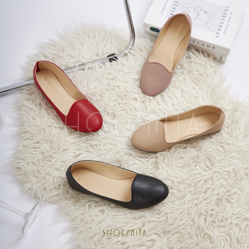 🌶️ NEW🌶️ รองเท้าคัชชู ส้นเตี้ย ส้นแบน  ใส่สบายเท้า SHOESNITA  NT_04