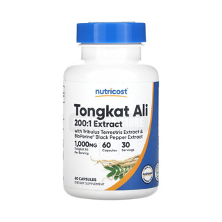 💊Nutricost Tongkat Ali, 1,000 mg(60 Capsules) เพิ่มสมรรถภาพทางเพศและประสิทธิภาพการฝึกซ้อม