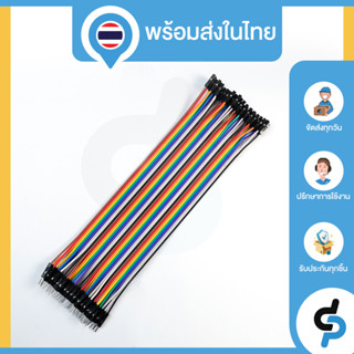 สายจัมป์ยาว 20 cm. 40 เส้น Jumper Wire สำหรับงาน DIY ผู้ผู้ ผู้เมีย เมียเมีย