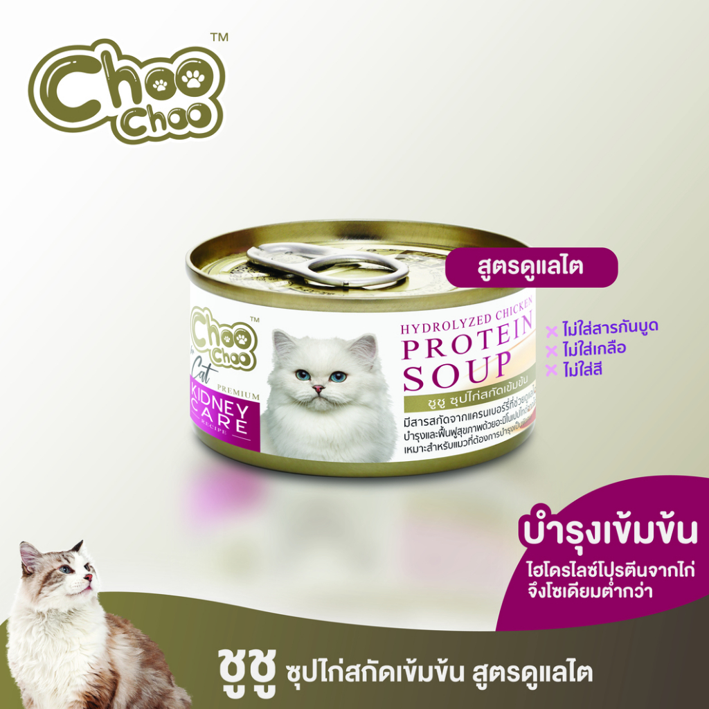 Choo Choo ชูชู อาหารเสริม สำหรับแมว สูตรซุปไก่สกัดเข้มข้น 80 g