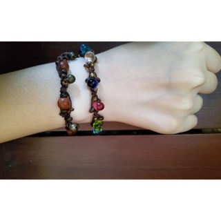 สร้อยข้อมือเชือกถัก สร้อยข้อมือถัก handmade(เลือกความยาวได้)แบบไม่ซ้ำใคร แฮนด์เมดSET1