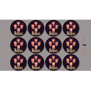 ขายส่งยกโหล 12 pcs sticker the beatles สติ๊กเกอร์ เดอะ บีทเทิ่ล งานออฟเซ็ทแท้ กันน้ำ กันแดด