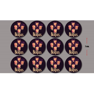 ขายส่งยกโหล 12 pcs sticker the beatles สติ๊กเกอร์ เดอะ บีทเทิ่ล งานออฟเซ็ทแท้ กันน้ำ กันแดด