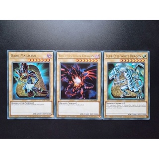 Konami Yugioh การ์ดยูกิ ลิขสิทธิ์แท้ ภาษาอังกฤษ Set 3 ใบ : Blue-Eyes, Dark Magician, Red-Eyes