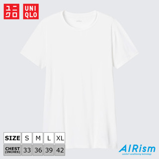 เสื้อยืดแขนสั้น Uniqlo AIRism - 00 White