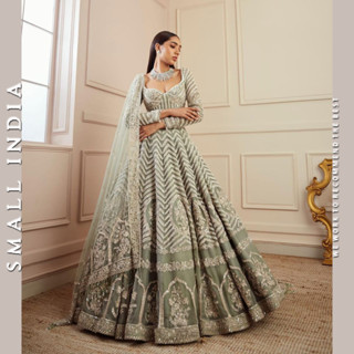 {**ส่งฟรี**} SMALL INDIA  ✨🌷 Wedding Wear Lehenga Choli ชุดเซ็ทเสื้อกระโปรง ✨🌷 Women Lehenga Choli Set