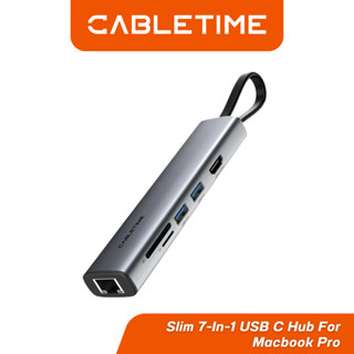 CABLETIME Slim 7-In-1 USB C Hub For Macbook, Laptop