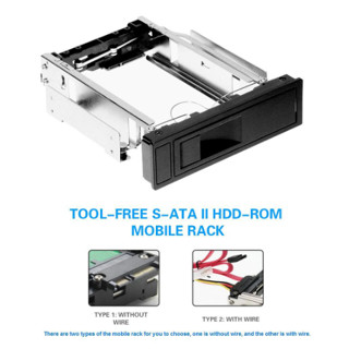 S-ATA II HDD-ROM Internal 3.5" SATA HDD Frame Mobile Rack Tray Enclosure Docking Station Hot Swap Drive