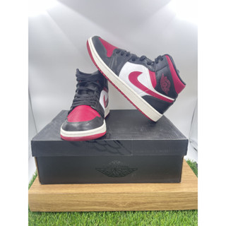 [ของแท้100%มือสอง]Nike Jordan 1 Mid Noble Red(EUR42.5:27cm.)