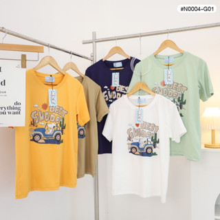 N0004เสื้อฟรีไซส์ -ลายSNOOPYขับรถ