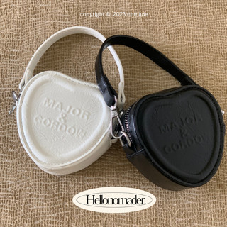 NOMADE.&amp; พร้อมส่ง Mini-heart Pu Bag {กระเป๋าสะบายใบเล็กรูปทรงหัวใจ}