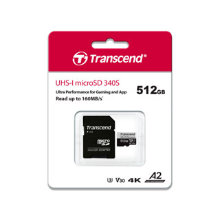 Transcend MicroSD Card 512GB : USD340S  รับประกัน 5 ปี- มีใบกำกับภาษี TS512GUSD340S