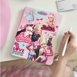 เคสiPadหมุน 360° แผ่นหลังอะครีลิ y2k Princess Barbie Gen9 10.2 Air5/4 ตุ๊กตาบาร์บี้ Gen9 gen10 เคสไอแพด 10.9 11pro Air3