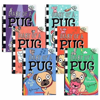 Scholastic Diary of a Pug Series 1-6 Book Set, เซต 6 เล่ม, Ages:5-9