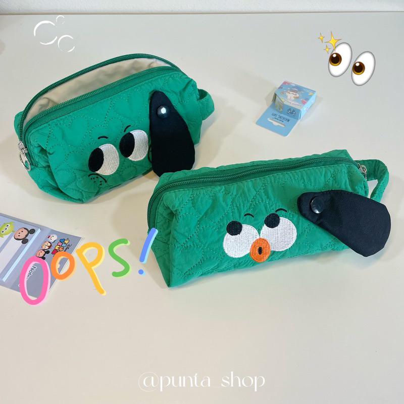 (พร้อมส่ง )กระเป๋าใส่เครื่องเขียน oops! ใส่เครื่องสำอาง มีซิป น่ารักมากๆ จุของเยอะ ตรงหูแกะออกได้