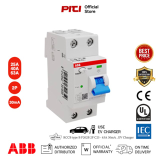 ABB RCCB type B F202B 2P C25 - 63A 30mA , EV Charger