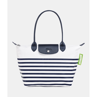 พร้อมส่ง แท้ 🇺🇸💯% New Longchamp LE PLIAGE COLLECTION M TOTE BAG Navy/White : L2605HDF165 Zip closure