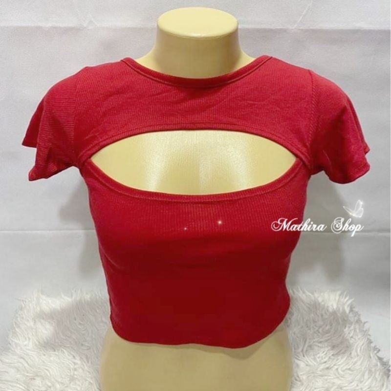 เสื้อยืด เสื้อครอป แหวกอก สายฝอเซ็กซี่สุดๆ ราคา ถูกที่สุด ดีลบีเคเค แกลเลอรีภาพที่ 4