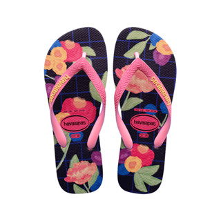 HAVAIANAS รองเท้าแตะ Top Floral Fresh Flip Flop Ciber Pink  รุ่น 41482711766PIXX สีดำ