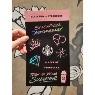 2/3ใบNew สติ๊กเกอร์ Sticker Blackpink x Starbucks