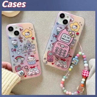 คูปองเคลม🎀เคสไอโ case for iphone 11 12 การ์ตูนตลกโทรศัพท์เฮลโลคิตตี เคส 14 13 12 11 pro max เคสโทรศัพท์มือถือที่สร้างส