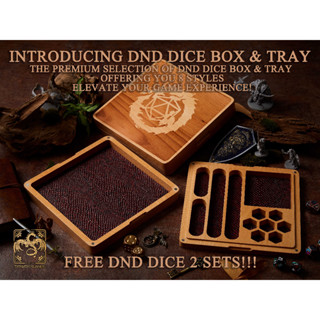 DND Dice Box &amp; Tray | For DnD D&amp;D MTG RPG TRPG Boardgames เกมกระดาน บอร์ดเกม การ์ดเกม Board Game ไพ่ทาโรต์ Magic เมจิก