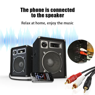 สายลำโพง 3.5mm to RCA 1 ออก 2 สาย ยาว 1.5 / 3 เมตร Aux Cable for Mp3 TV Phone Computer Sound Notebook DVD