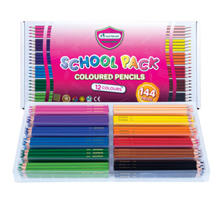 ดินสอสีมาสเตอร์อาร์ต 12 สี 144 แท่ง รุ่น School pack