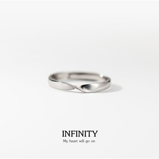 s925 Infinity ring แหวนเงินแท้ อินฟินิตี้ เรียบง่าย กะทัดรัด ใส่สบาย เป็นมิตรกับผิว ปรับขนาดได้