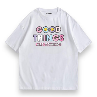 เสื้อยืดสกรีน good things are coming pastel🩷🌸