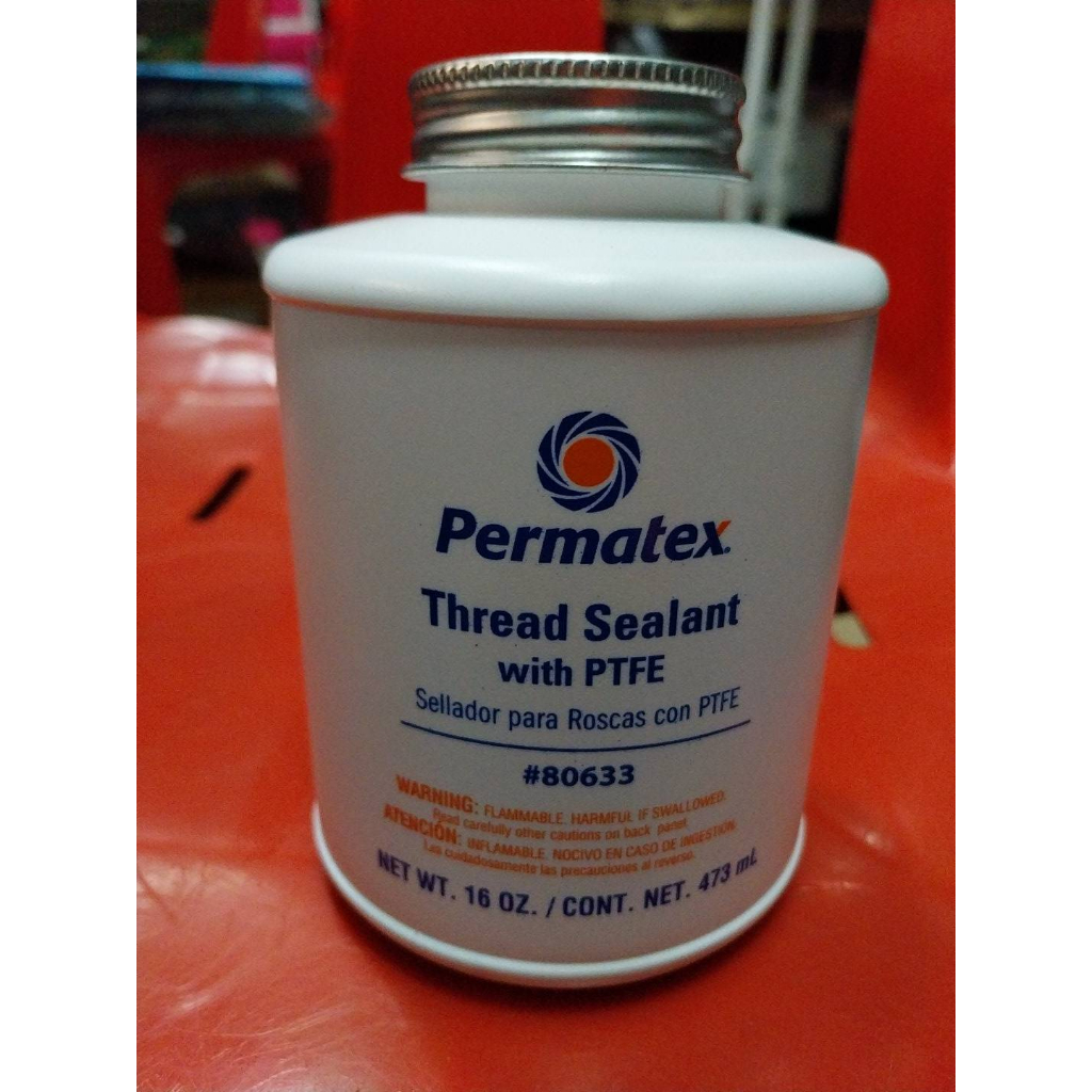 PERMATEX กาวทาเกลียวท่อเหล็กประปา Permatex ( PTFE ซีลเกลียวสีขาว) 473 ml #80633 กาวทาท่อเหล็กกัลวาไน