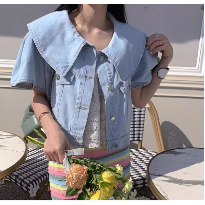 [3596] แจ็คเกตยีนคอปก