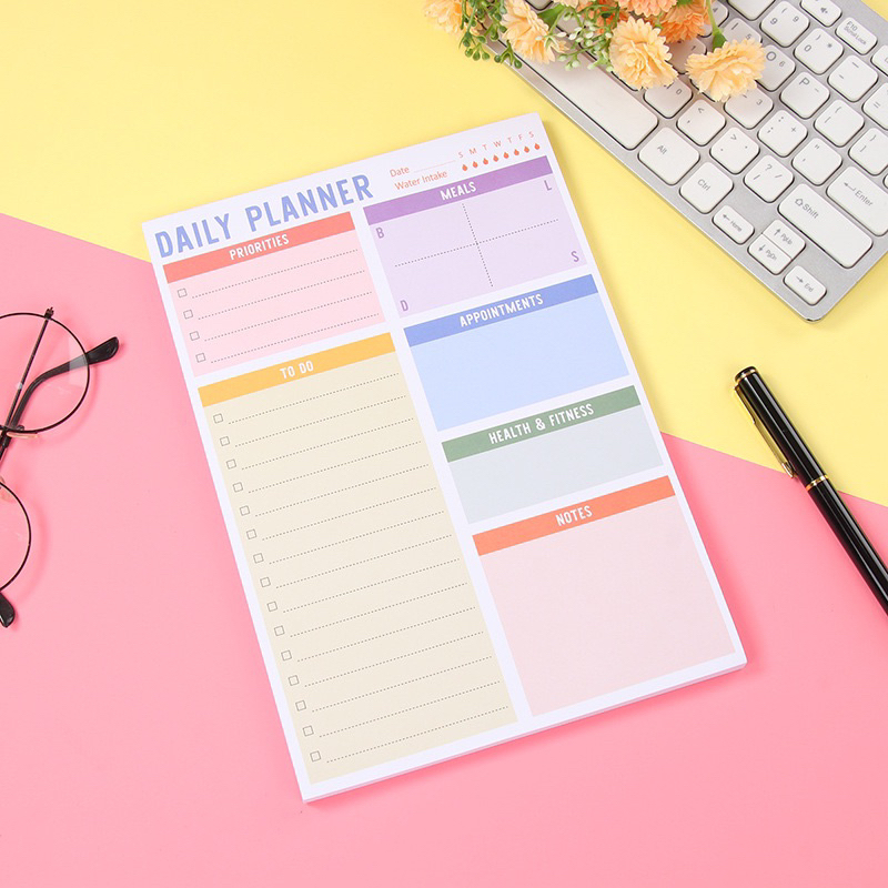 [ใหม่!!] สมุด Planner แพลนเนอร์ เล่มใหญ่ พิมพ์สี เขียนได้ 60 วัน ขนาด B5 ราคาพิเศษ สีสวยมาก