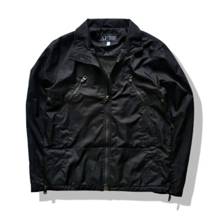 Armani Jeans Black Full Zipper Jacket รอบอก 40”