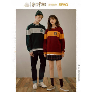 SPAO x Harry Potter เสื้อสเวตเตอร์คอกลม แฮร์รี่พอทเตอร์ ลิขสิทธิ์แท้