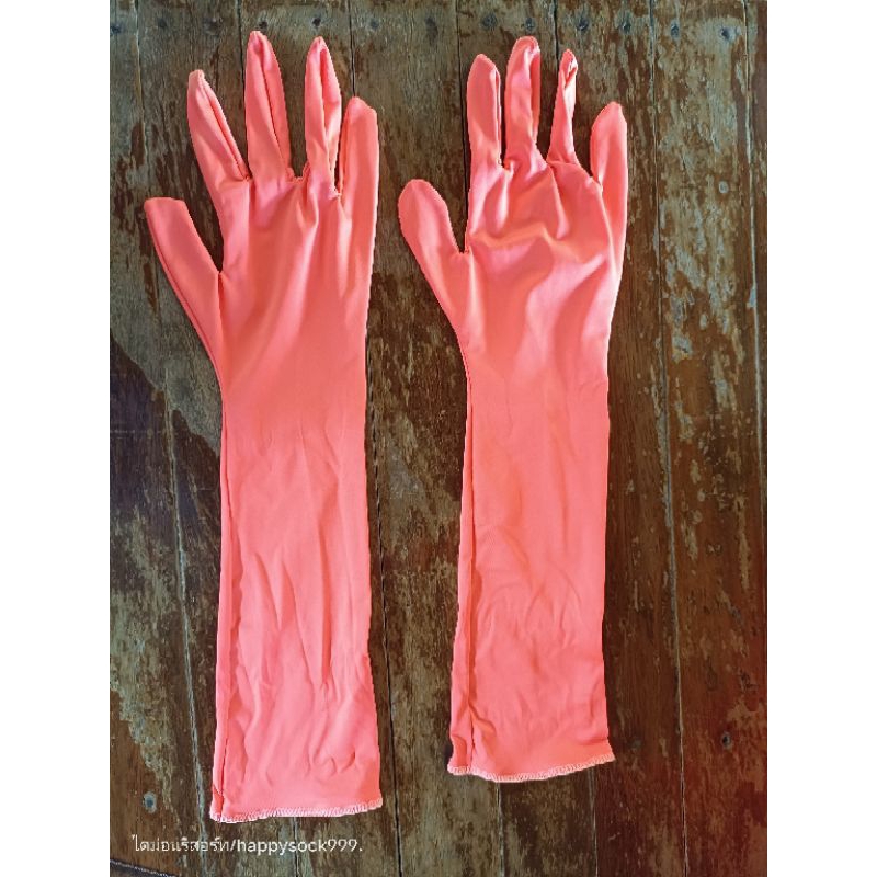 ถุงมือเด็ก_ผู้ใหญ่ เข้าป่ากันทาก(สีส้ม)ใส่ดำนา ปลูกป่าชายเลน