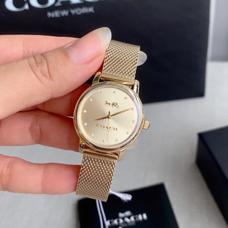 นาฬิกา Coach Gold 14503744  สี gold หน้าปัดกลม  ขนาด&gt;&gt;&gt;28 มิล  สแตนเลส สีทอง