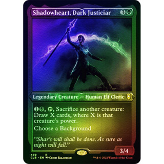 [MTG] Shadowheart, Dark Justiciar [CLB] [BLACK] [RARE] [FOIL Etched] [ENG] (การ์ดเมจิค / Magic the Gathering)