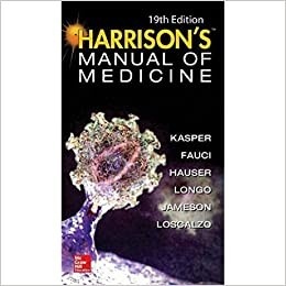 Harrisonss Manual of Medicine, 19Th Ise Year 2016 ISBN 9781259255083