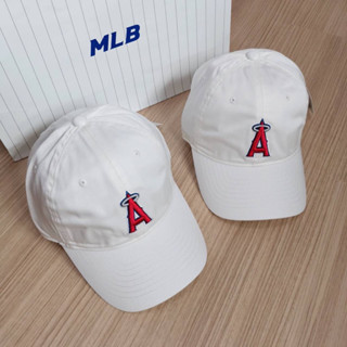 พร้อมส่ง MLB N-Cover Slider Cap หมวกสีขาว logo LA ⚪️⚪️