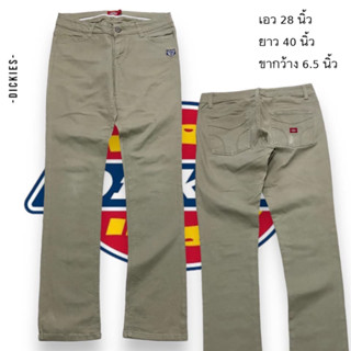 DICKIES  skinny กางเกงผ้าเวสปอยท์ size 28 สีกากี