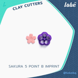 Sakura Five Point B Imprint Clay Cutter/ Clay Tools/ แม่พิมพ์กดดินโพลิเมอร์รูปทรงดอกซากุระ